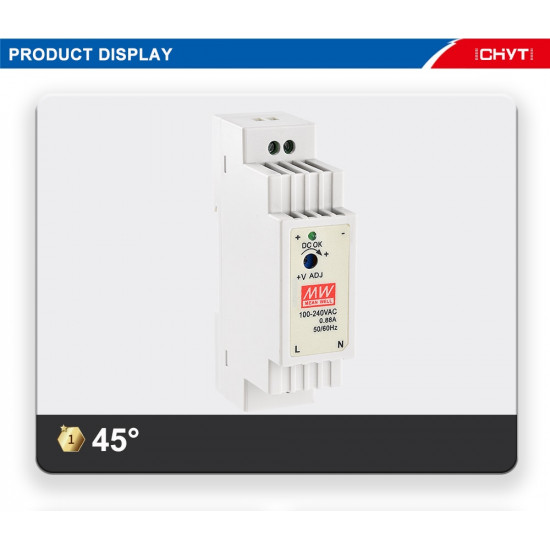 DR-15 15W 100-240V AC To DC 12V 1.25A 0.63A Single Output Industrial DIN Rail Switching Power Supply